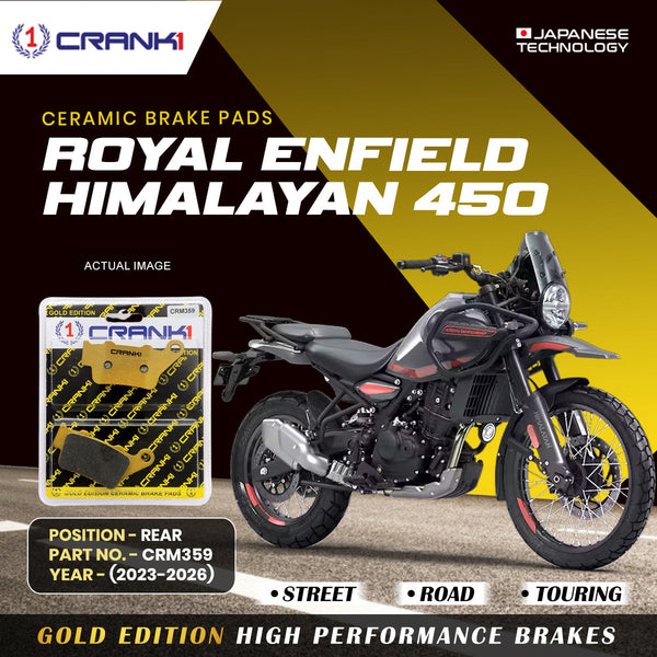 Ceramic Brake Pads For Royal Enfield Himalayan 450 (2023-2026) - Rear - CRM359 - 1 Set