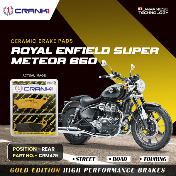 Ceramic Brake Pads For Royal Enfield Super Meteor 650 - Rear - CRM479 - 1 Set