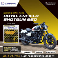 Ceramic Brake Pads For Royal Enfield Shotgun 650 (2024-2025) - Rear - CRM479 - 1 Set