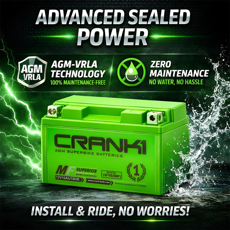 Battery For Triumph Bonneville T100 (2005-2025) - CB12-BS - Factory Activated