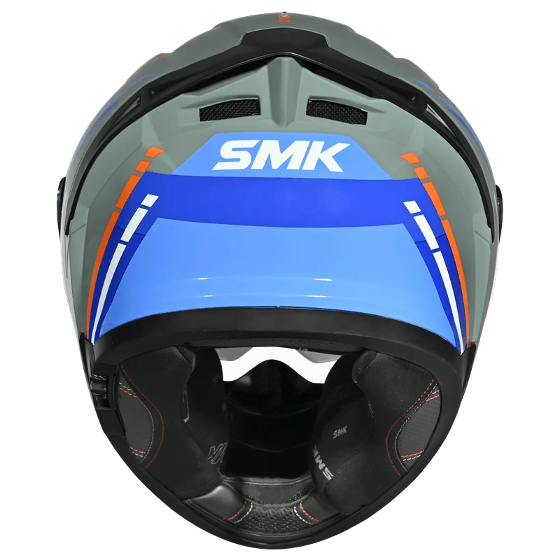 SMK Typhoon Sports Tourer Blue & White Helmet GL651