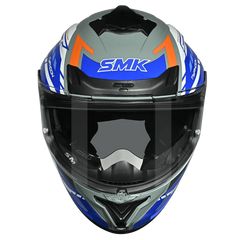 SMK Typhoon Sports Tourer Blue & White Helmet GL651