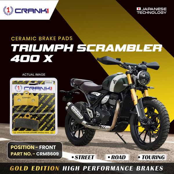 Ceramic Brake Pads For Triumph Scrambler 400 X - Front - CRM8609 - 1 Set