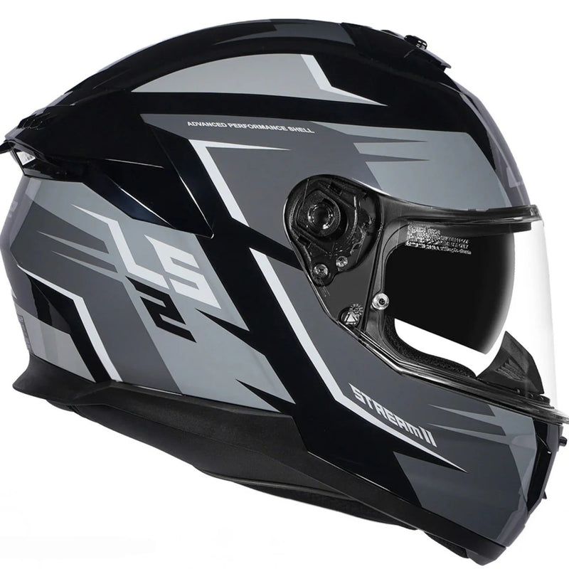 LS2 FF320 STREAM II METEOR HELMET Gloss Black Grey