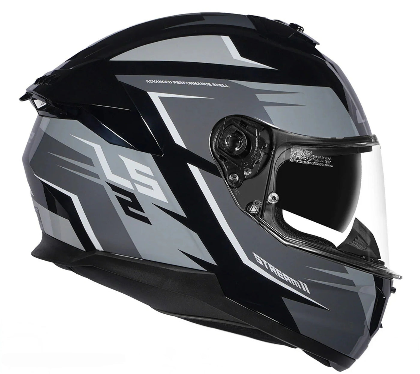 ls2 chrome helmet LS2 FF320 STREAM II METEOR HELMET Gloss Black Grey – HELMETWALA.COM