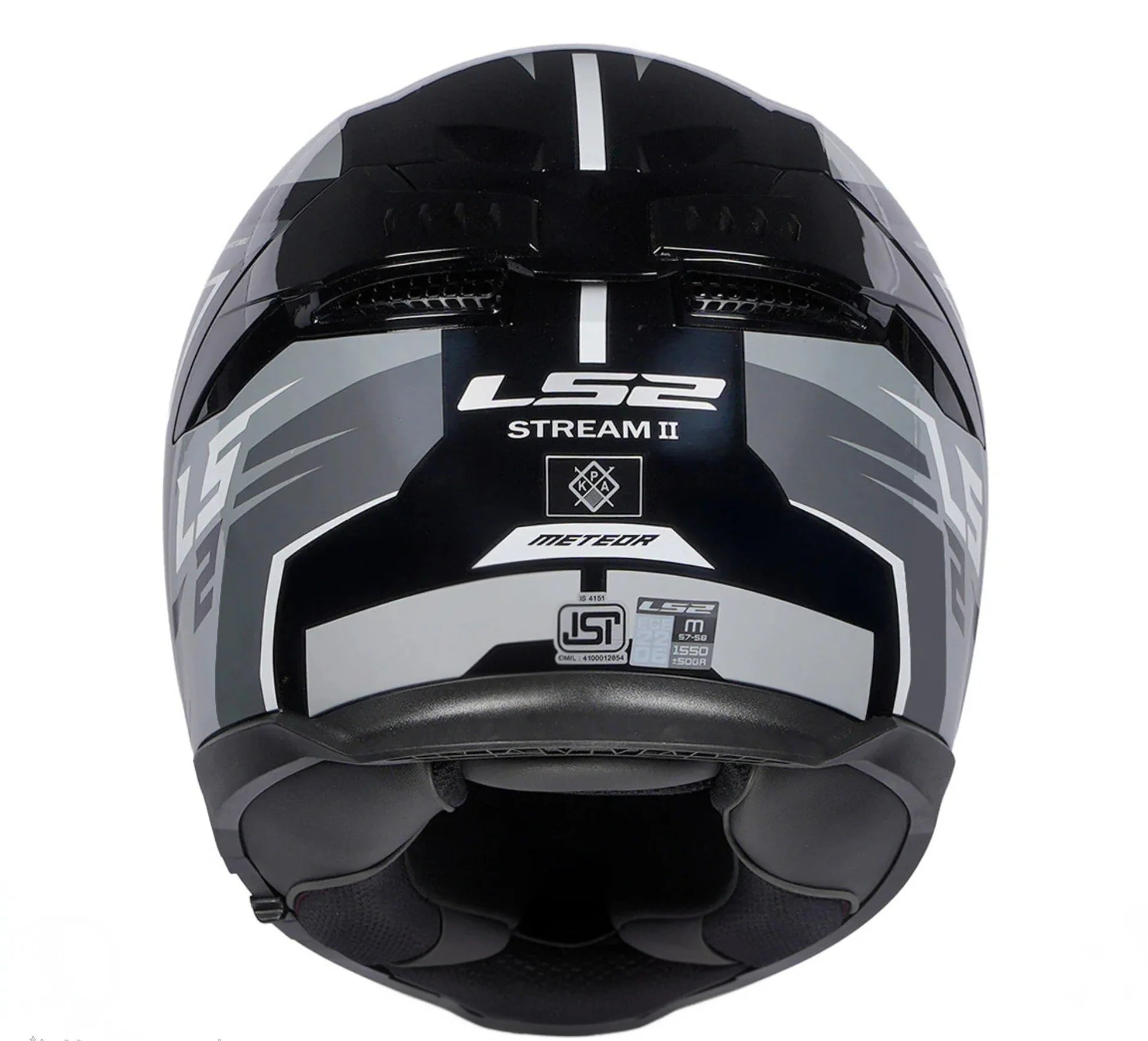 LS2 FF320 STREAM II METEOR HELMET Gloss Black Grey