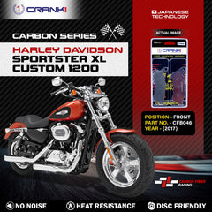 Carbon Brake Pads For Harley Davidson Sportster XL Custom 1200 (2017) - Front - CFB046 - 1 Set