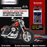 Carbon Brake Pads For Harley Davidson Sportster XL Custom 1200 (2017) - Front - CFB046 - 1 Set