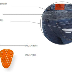 Bikeratti Steam Denim Jeans with Kevlar and D3O Armour