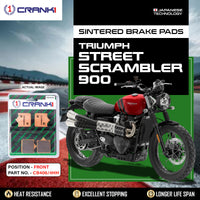 Sintered Brake Pads For Triumph Street Scrambler 900 - Front - CB406/4 - 1 Set