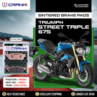 Sintered  Brake Pads For Triumph Street Triple 675 (2013-2016) - Front - CB622 - 2 Sets