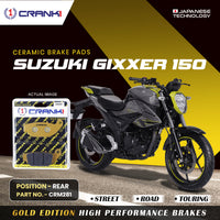 Ceramic Brake Pads For Suzuki Gixxer 150 - Rear - CRM281 - 1 Set