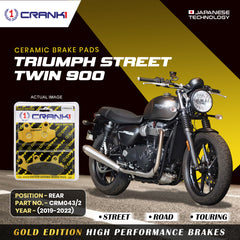 Ceramic Brake Pads For Triumph Street Twin 900 (2019-2022) - Rear - CRM043/2 - 1 Set