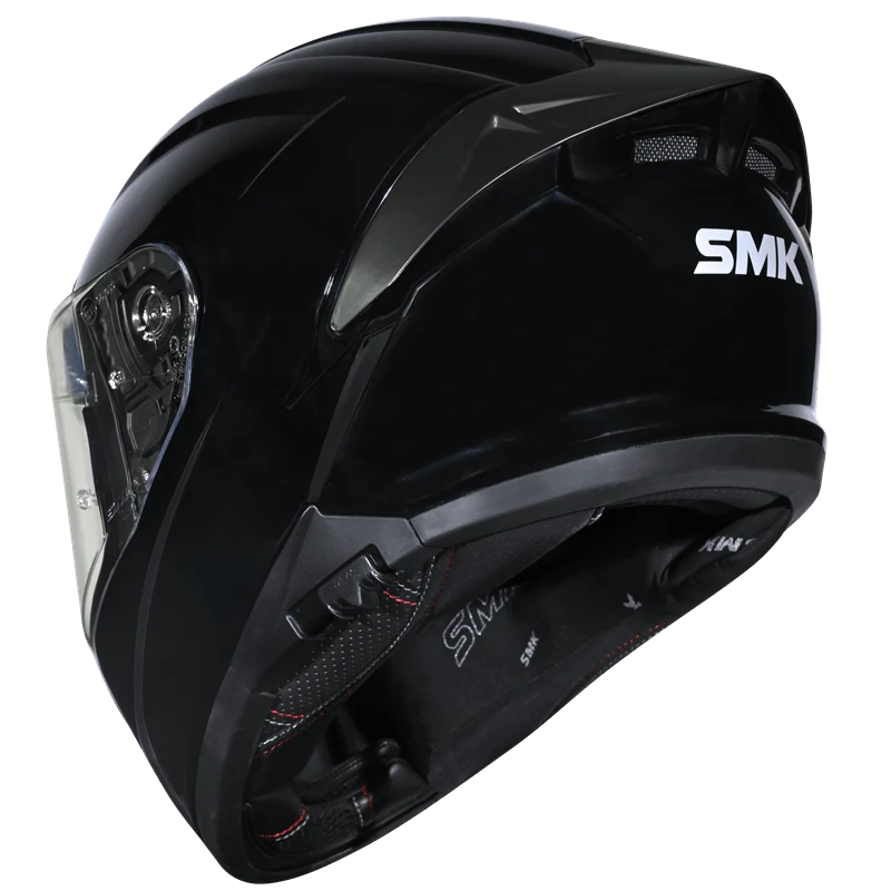 SMK Typhoon Solid Gloss Black Helmet GL200