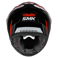 SMK Typhoon Sparko Matt Grey and Red Helmet MA236