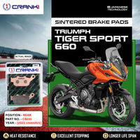 Sintered Brake Pads For Triumph Tiger Sport 660 (2022 Onwards) - Rear - CB041 - 1 Set