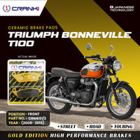 Ceramic Brake Pads For Triumph Bonneville T100 (2008-2015) - Front -  CRM651/2 - 1 Set