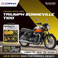 Ceramic Brake Pads For Triumph Bonneville T100 (2008-2015) - Rear - CRM043/2 - 1 Set