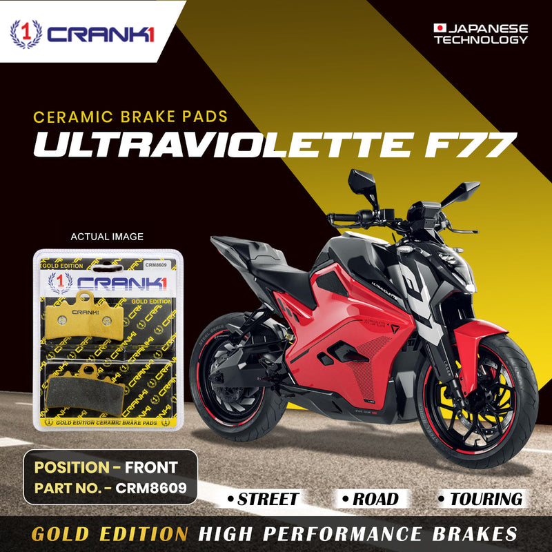Ceramic Brake Pads For Ultraviolette F77 - Front - CRM8609 - 1 Set