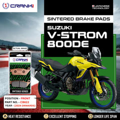 Sintered Brake Pads For Suzuki V-Strom 800DE (2024 Onwards) - Front - CB622 - 2 Sets | High Performance | Superior Stopping Power | Heat Resistant | Long Life