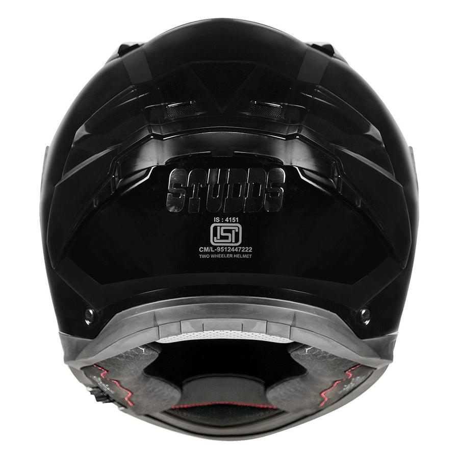STUDDS Helios Solid Gloss Black Helmet