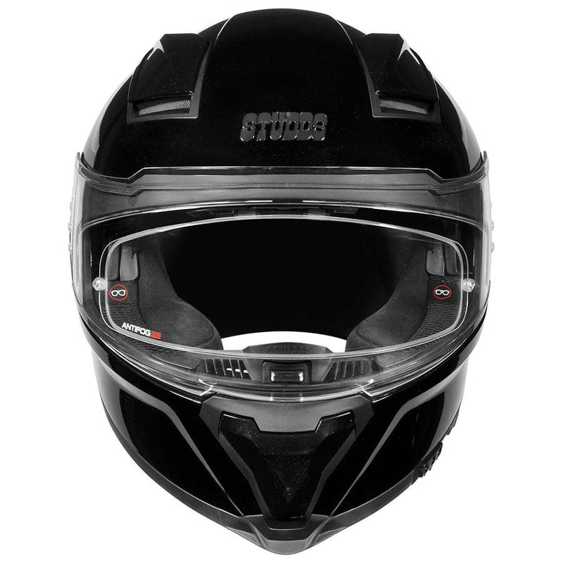 STUDDS Helios Solid Gloss Black Helmet