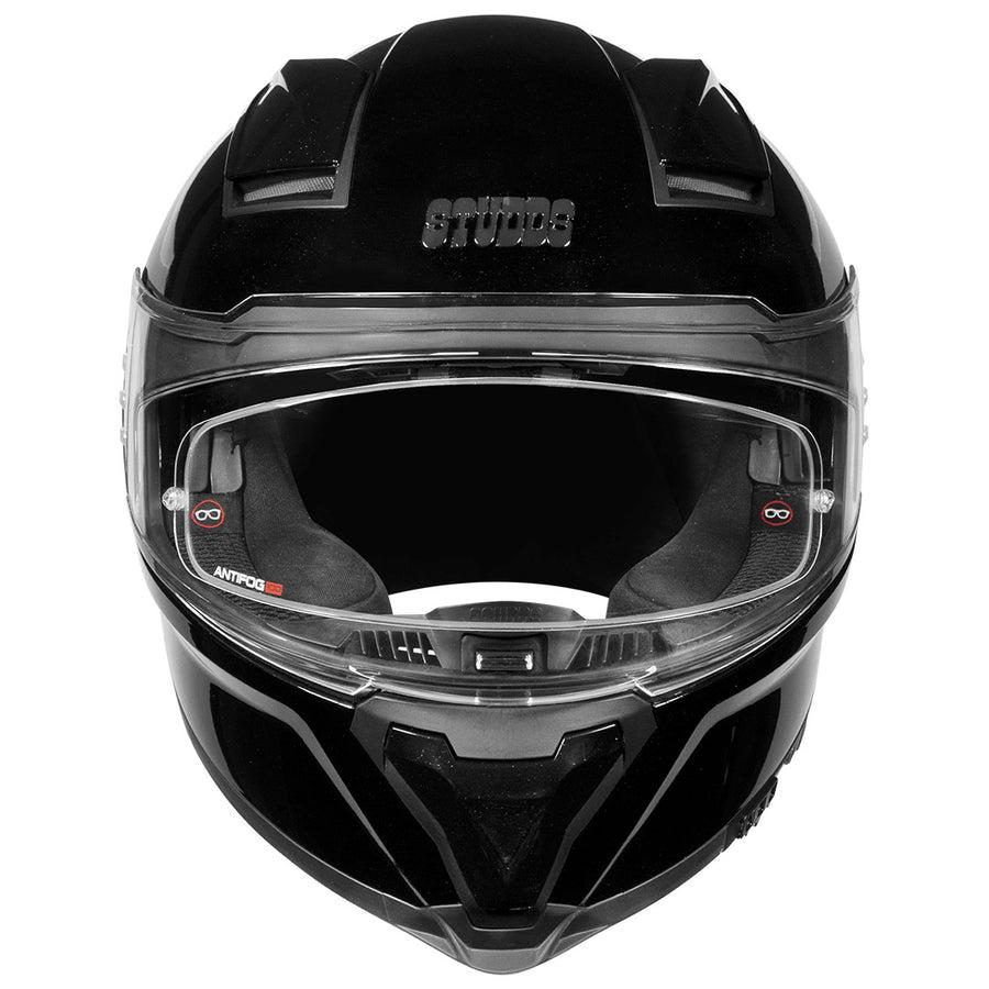 STUDDS Helios Solid Gloss Black Helmet