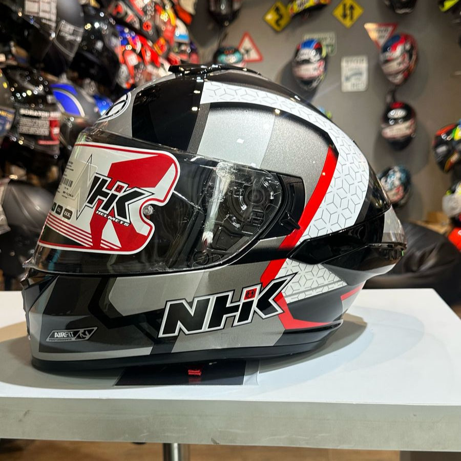 NHK K5R RETRO BL/SILVER RED