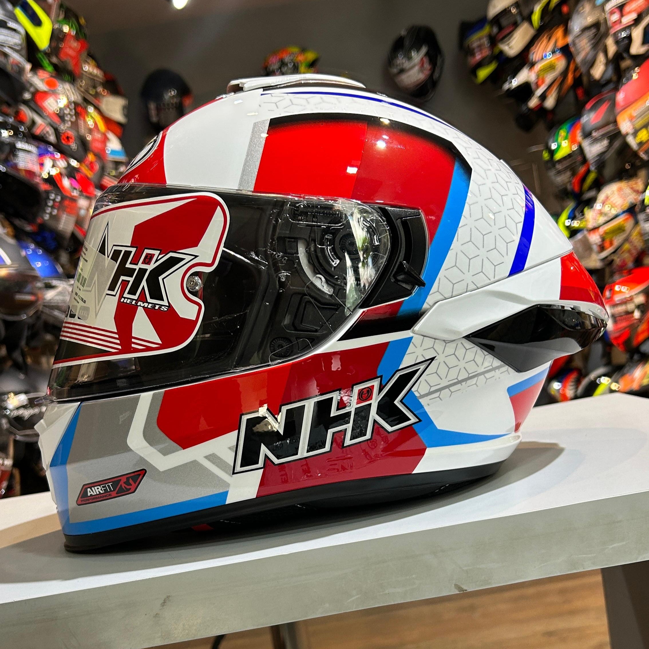 NHK K5R RETRO WHITE/RED BLUE