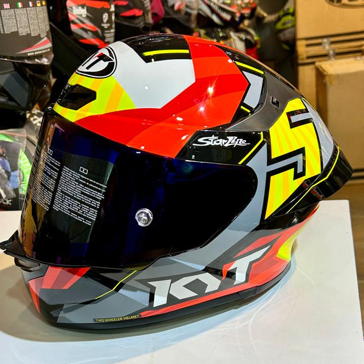 AUTOTRUMP Replacement visor for KYT TT-REVO (BLUE  IRIDIUM)