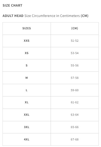 Helmet Size Guide