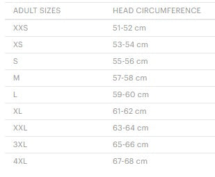 Helmet Size Guide