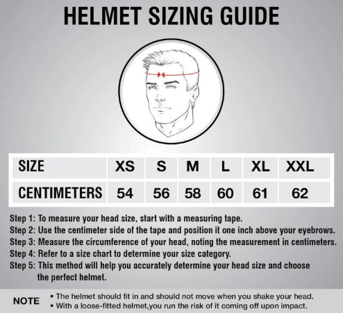 Helmet Size Guide