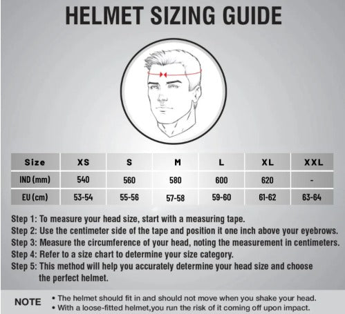 Helmet Size Guide