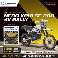 Ceramic Brake Pads For Hero Xpulse 200 4V Rally - Rear - CRM281 - 1 Set