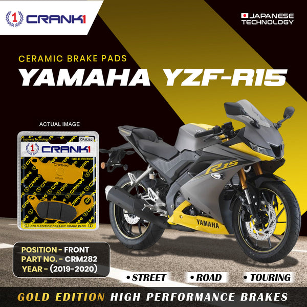 Ceramic Brake Pads For Yamaha YZF-R15 (2019-2020) - Front - CRM282 - 1 Set