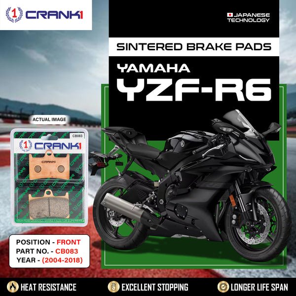 Sintered Brake Pads For Yamaha YZF-R6 (2004-2018) - Front - CB083 - 2 Sets
