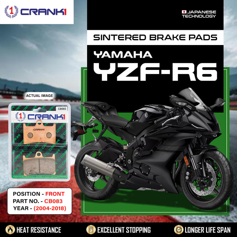Sintered Brake Pads For Yamaha YZF-R6 (2004-2018) - Front - CB083 - 2 Sets