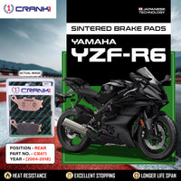 Sintered Brake Pads For Yamaha YZF-R6 (2004-2018) - Rear - CB471 - 1 Set