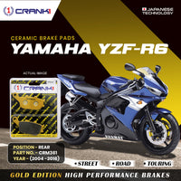 Ceramic Brake Pads For Yamaha YZF-R6 (2004-2016) - Rear - CRM361 - 1 Set