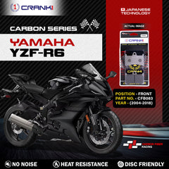 Carbon Brake Pads For Yamaha YZF-R6 (2004-2018) - Front - CFB083 - 2 Sets