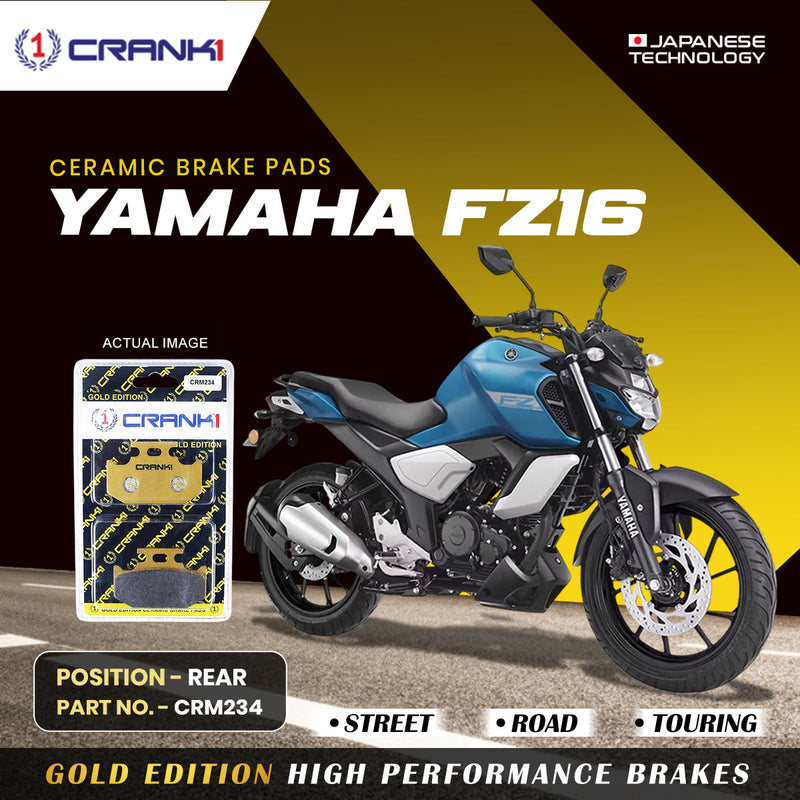 Ceramic Brake Pads For Yamaha FZ16 - Rear - CRM234 - 1 Set