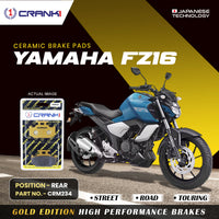Ceramic Brake Pads For Yamaha FZ16 - Rear - CRM234 - 1 Set