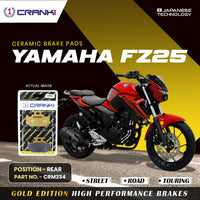 Ceramic Brake Pads For Yamaha FZ25 - Rear - CRM234 - 1 Set