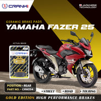 Ceramic Brake Pads For Yamaha Fazer 25 - Rear - CRM234 - 1 Set