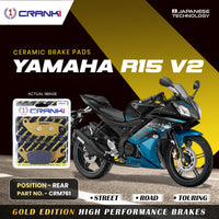 Ceramic Brake Pads For Yamaha R15 V2 - Rear - CRM761 -  1 Set