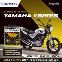 Ceramic Brake Pads For Yamaha YBR125 (2010-2016) - Front - CRM282 - 1 Set