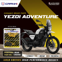 Ceramic Brake Pads For Yezdi Adventure (2022-2025) - Rear - CRM359