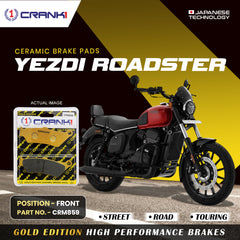 Ceramic Brake Pads For Yezdi Roadster - Front - CRM859 - 1 Set