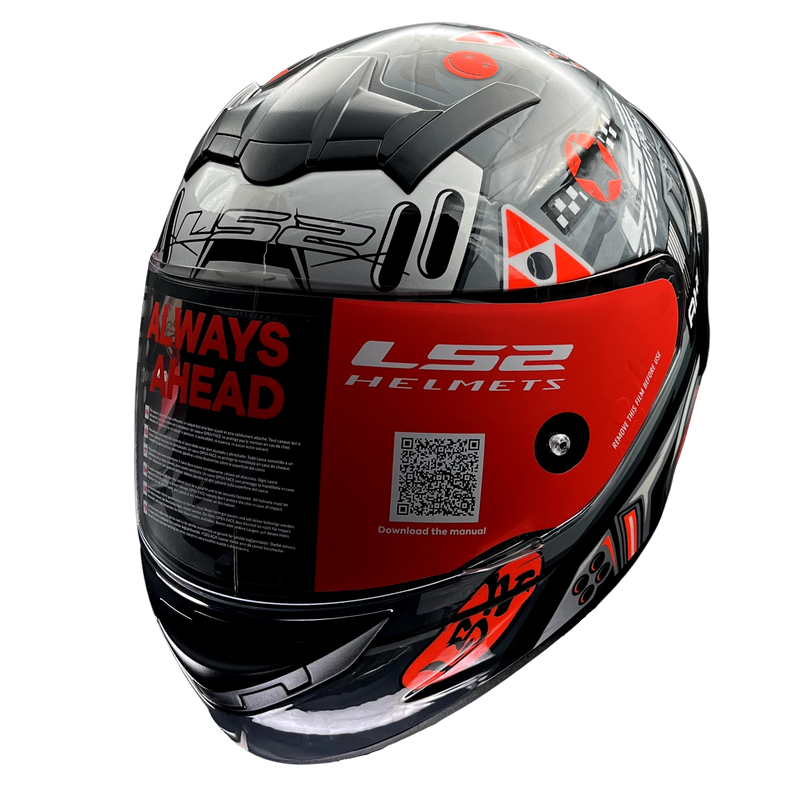 LS2 FF352 ROOKIE BIG ONE GREY HI VIZ ORAGNE